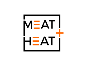 Meat [plus sign] Heat  logo design by SmartTaste