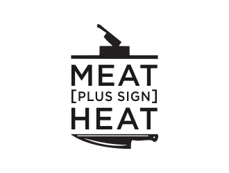 Meat [plus sign] Heat  logo design by akhi