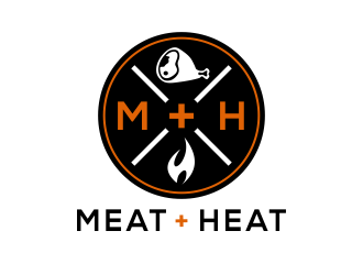Meat [plus sign] Heat  logo design by kopipanas