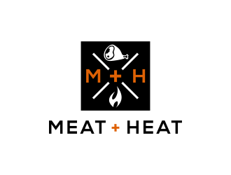 Meat [plus sign] Heat  logo design by kopipanas