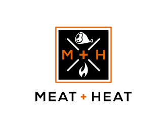 Meat [plus sign] Heat  logo design by kopipanas