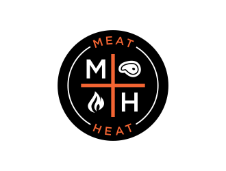 Meat [plus sign] Heat  logo design by uptogood