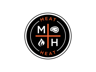 Meat [plus sign] Heat  logo design by uptogood