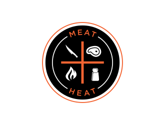 Meat [plus sign] Heat  logo design by uptogood