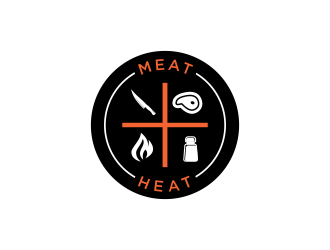 Meat [plus sign] Heat  logo design by uptogood