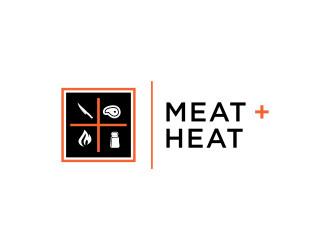 Meat [plus sign] Heat  logo design by uptogood