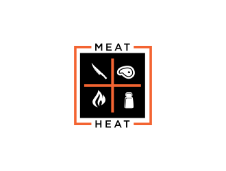 Meat [plus sign] Heat  logo design by uptogood