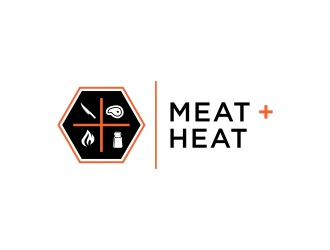 Meat [plus sign] Heat  logo design by uptogood