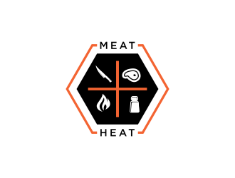 Meat [plus sign] Heat  logo design by uptogood