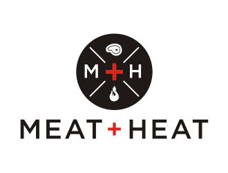 Meat [plus sign] Heat  logo design by Sheilla