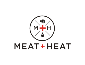 Meat [plus sign] Heat  logo design by Sheilla