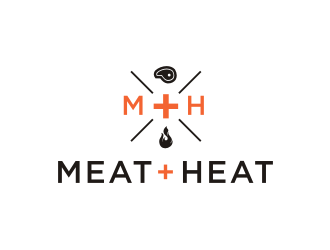 Meat [plus sign] Heat  logo design by Sheilla