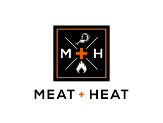 Meat [plus sign] Heat  logo design by kopipanas
