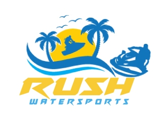 Rush Watersports logo design by AamirKhan