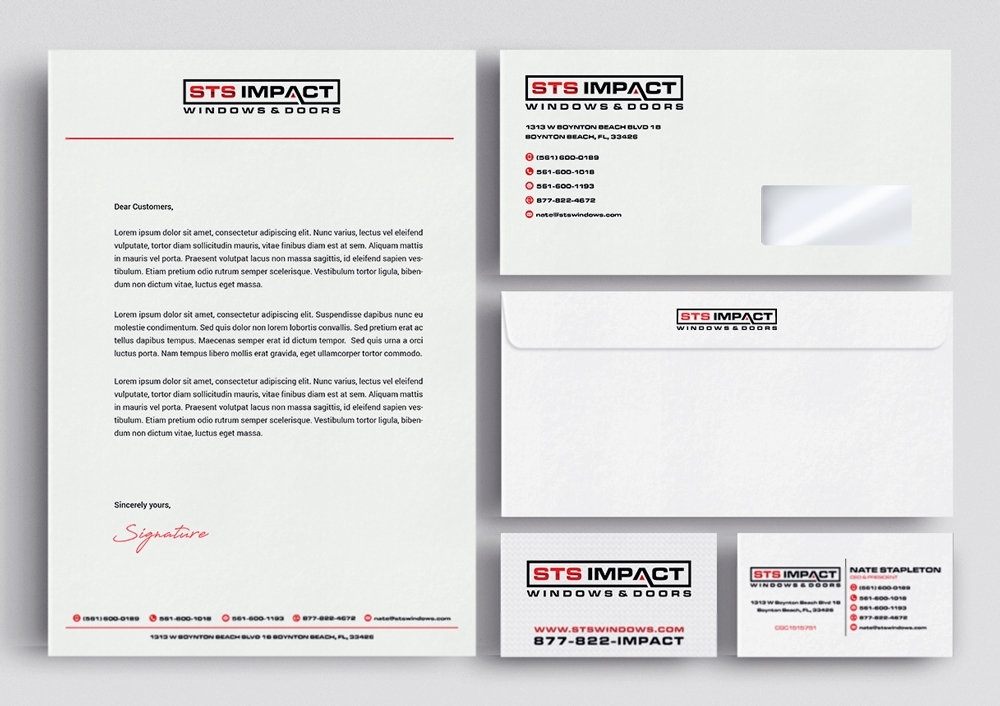 STS Windows & Doors logo design by KHAI