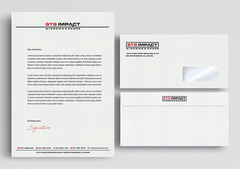 STS Windows & Doors logo design by KHAI