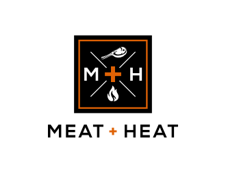 Meat [plus sign] Heat  logo design by kopipanas