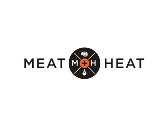 Meat [plus sign] Heat  logo design by Sheilla