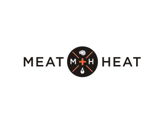 Meat [plus sign] Heat  logo design by Sheilla