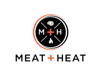 Meat [plus sign] Heat  logo design by Sheilla
