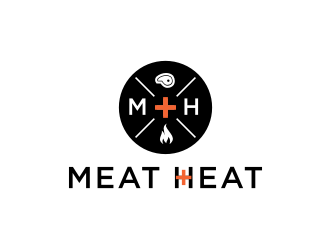 Meat [plus sign] Heat  logo design by Sheilla