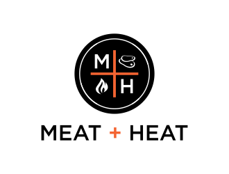 Meat [plus sign] Heat  logo design by uptogood
