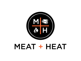 Meat [plus sign] Heat  logo design by uptogood