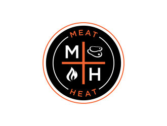Meat [plus sign] Heat  logo design by uptogood