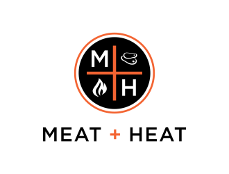 Meat [plus sign] Heat  logo design by uptogood