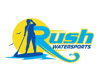 Rush Watersports logo design by DreamLogoDesign