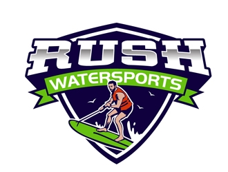Rush Watersports logo design by DreamLogoDesign