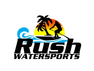 Rush Watersports logo design by AamirKhan
