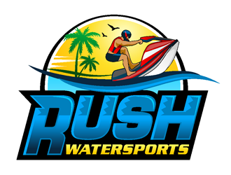 Rush Watersports logo design by coco