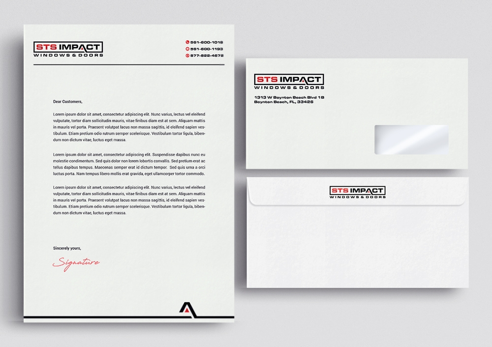 STS Windows & Doors logo design by KHAI