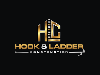 Hook & Ladder Construction logo design by bomie