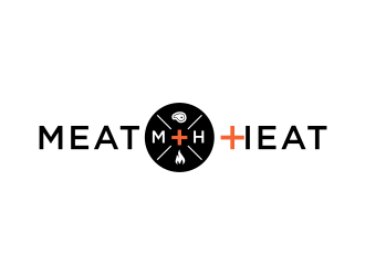 Meat [plus sign] Heat  logo design by Sheilla