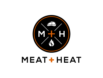 Meat [plus sign] Heat  logo design by kopipanas