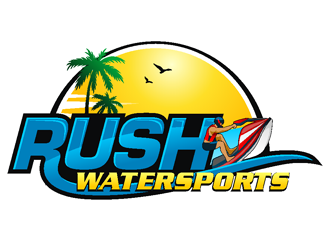Rush Watersports logo design by coco