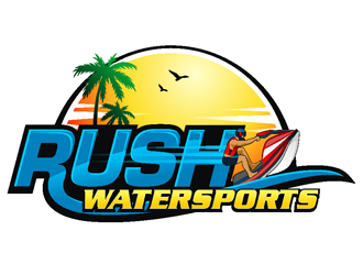 Rush Watersports logo design by coco