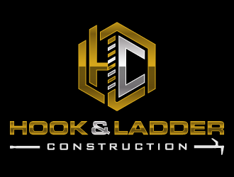 Hook & Ladder Construction logo design by pencilhand