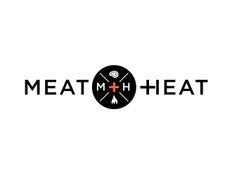 Meat [plus sign] Heat  logo design by Sheilla