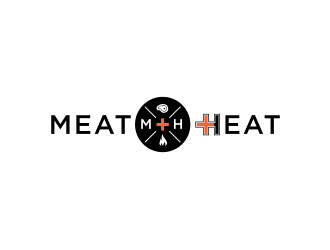 Meat [plus sign] Heat  logo design by Sheilla