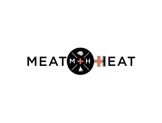 Meat [plus sign] Heat  logo design by Sheilla