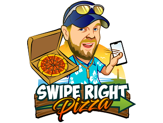 Swipe Right Pizza logo design by haze
