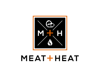 Meat [plus sign] Heat  logo design by kopipanas