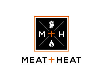 Meat [plus sign] Heat  logo design by kopipanas