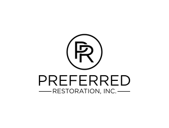 Preferred Restoration, Inc. logo design by RIANW