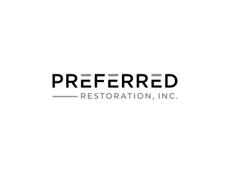 Preferred Restoration, Inc. logo design by N3V4