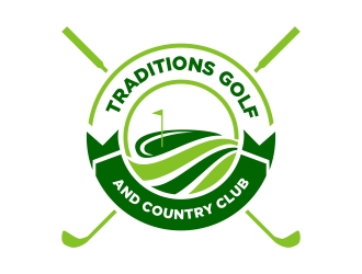Traditions Golf and Country Club logo design by cikiyunn