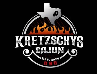 Kretzschys Cajun BBQ logo design by Sorjen